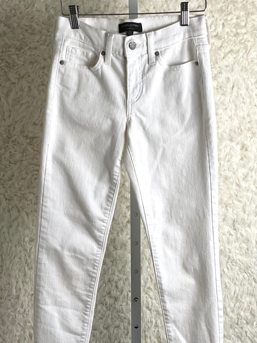 BANANA REPUBLIC WOMEN'S WHITE DENIM SKINNY JEANS~SIZE 25/0!